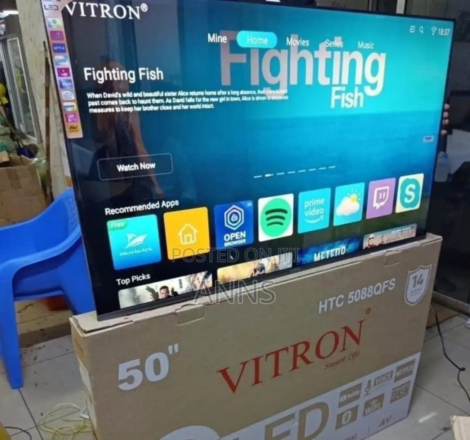 Vitron 50 Inch Smart Android Tv (1.2 Years Warranty) Htc508u/ Youtube