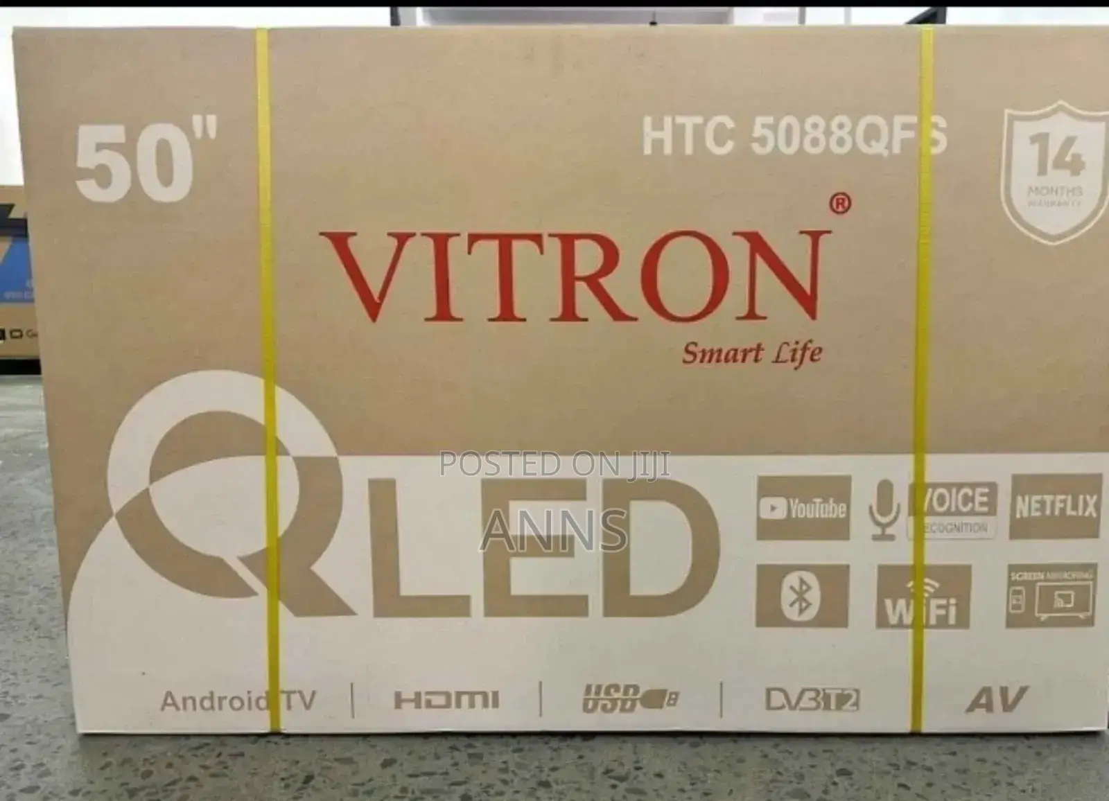 Qled Vitron 50 Inch Smart Android Tv (14 Months Warranty) Htc508u