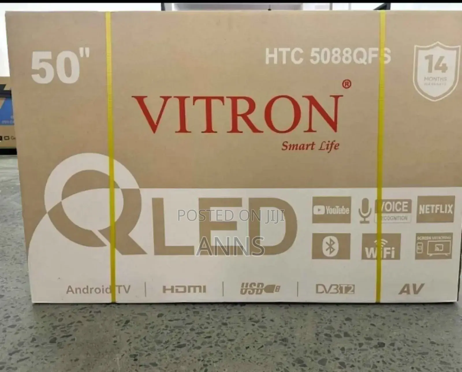Qled Vitron 50 Inch Smart Android Tv (14 Months Warranty) Htc508u