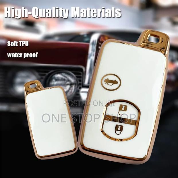 White Key Fob Cover for Prado,Aqua,Mark X Cars