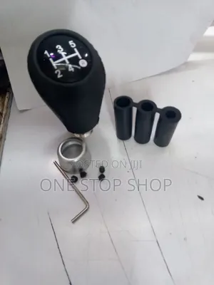 5 Speed Black Gear Knob With Different Fitting Adapters