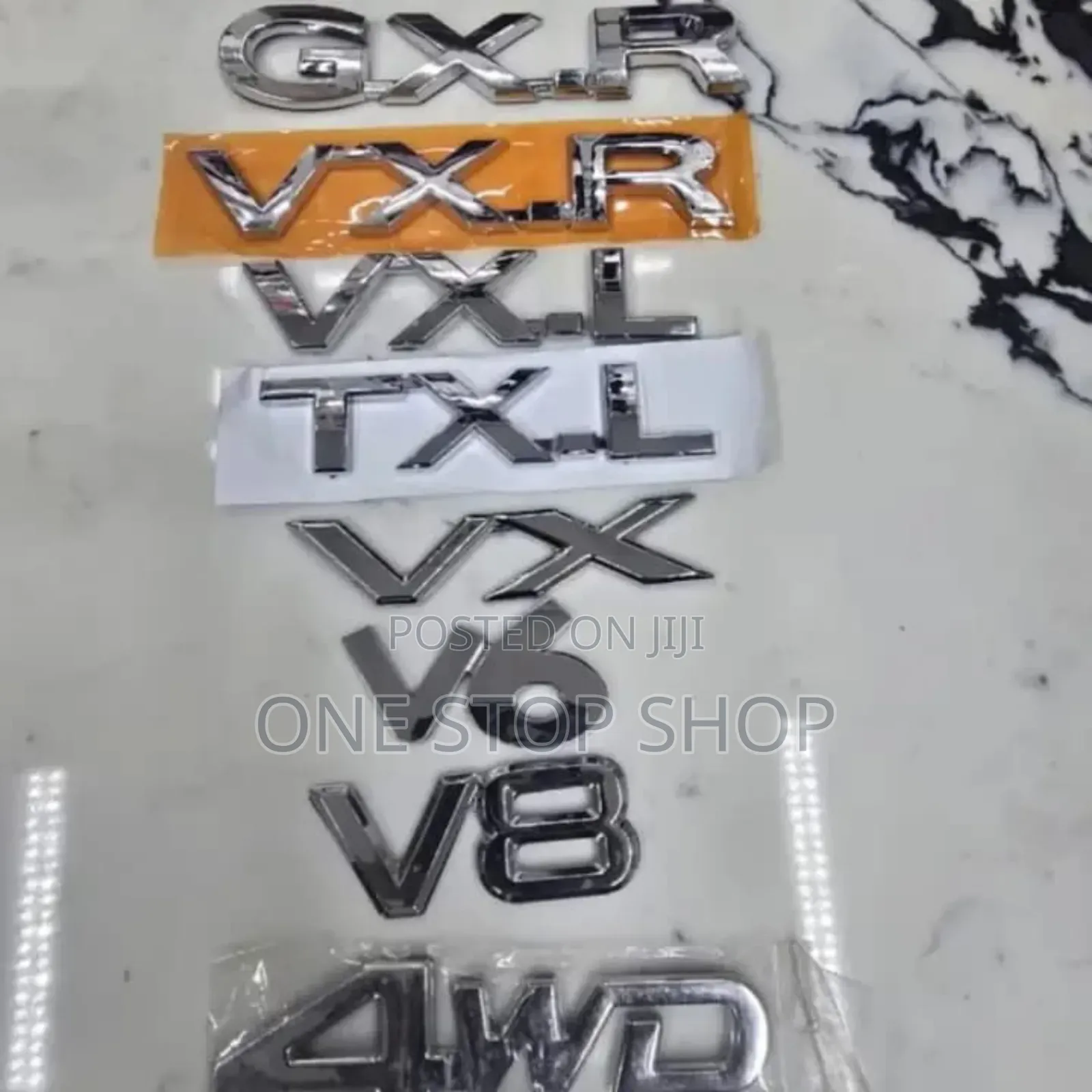 V8,Vxl,Vx,Txl,V6,Gxr, VXR Prado Chrome Badges