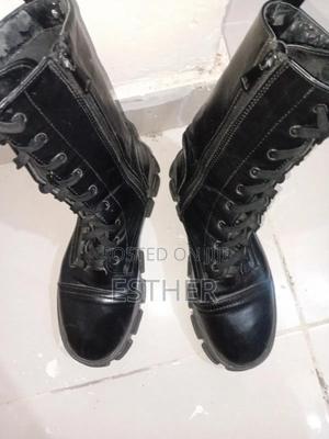 Lace Up Boots With Lug Sole - thumbnail 2