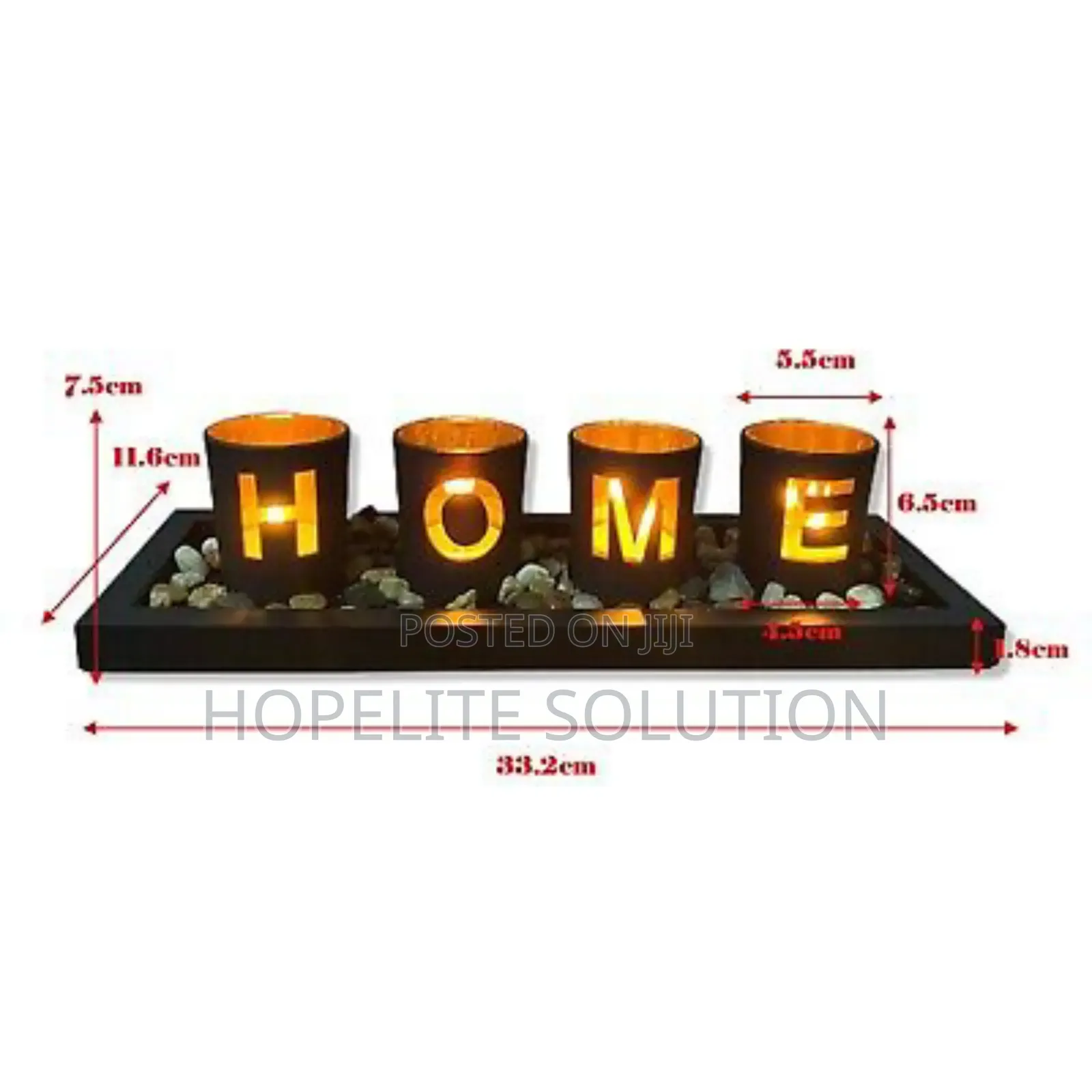 Home - Branded 4pc Glass Candle Holder S