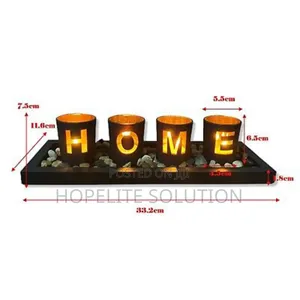 Home - Branded 4pc Glass Candle Holder S