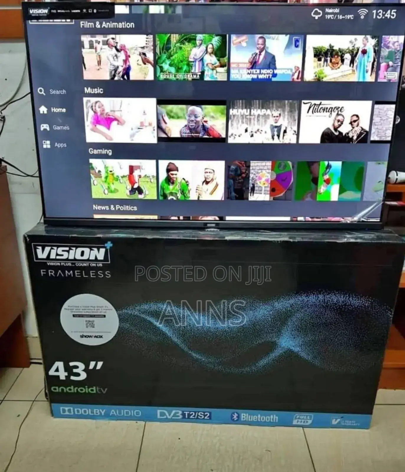 Frameless Vision 43 Inch Android Tv Ht87