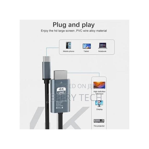 Aluminum Usb Type-C to Hdmi Cable - thumbnail 3