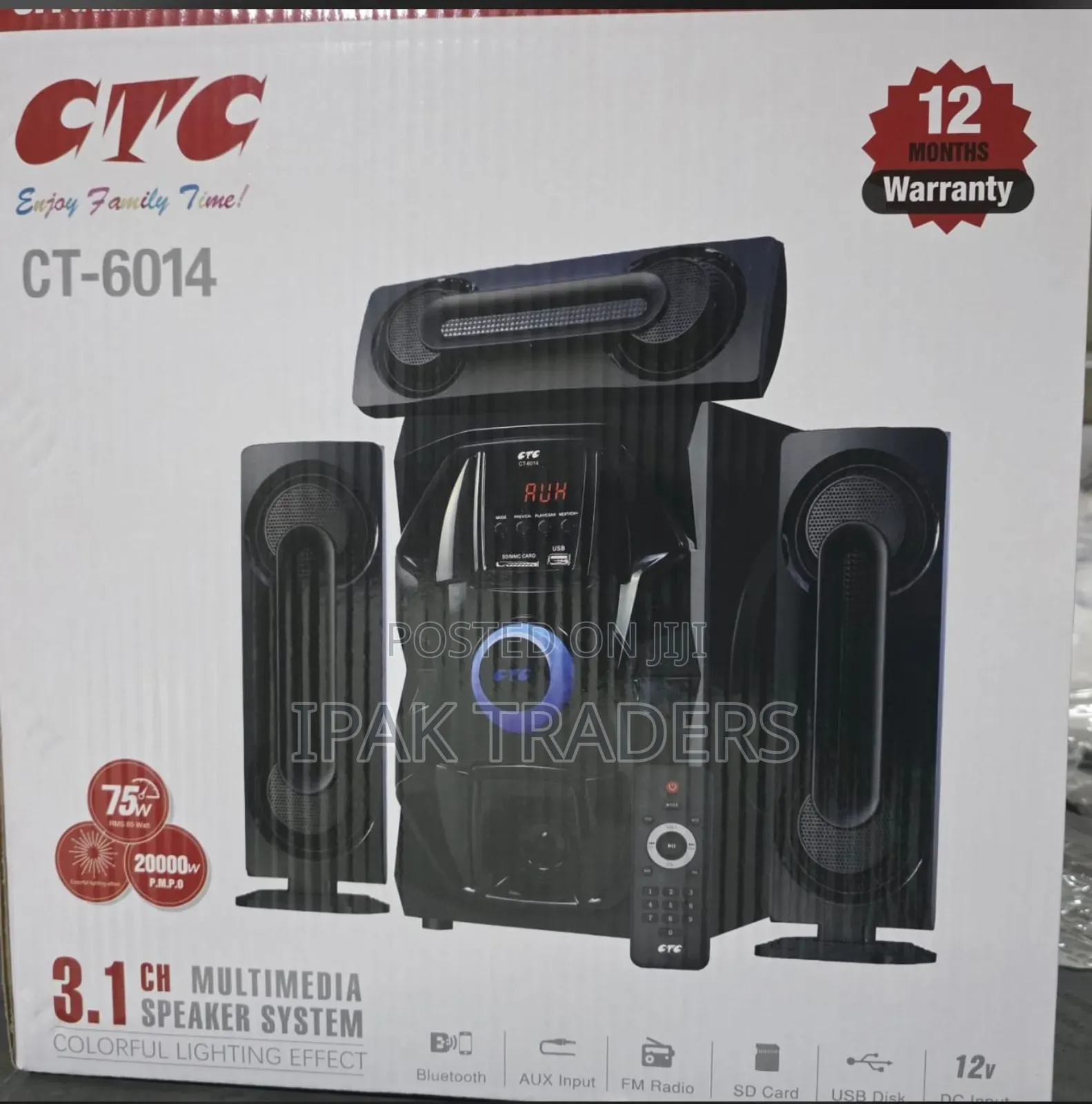 CTC Ct-6001 3.1 Channel Multimedia Speaker System- Mp3, Sd Card