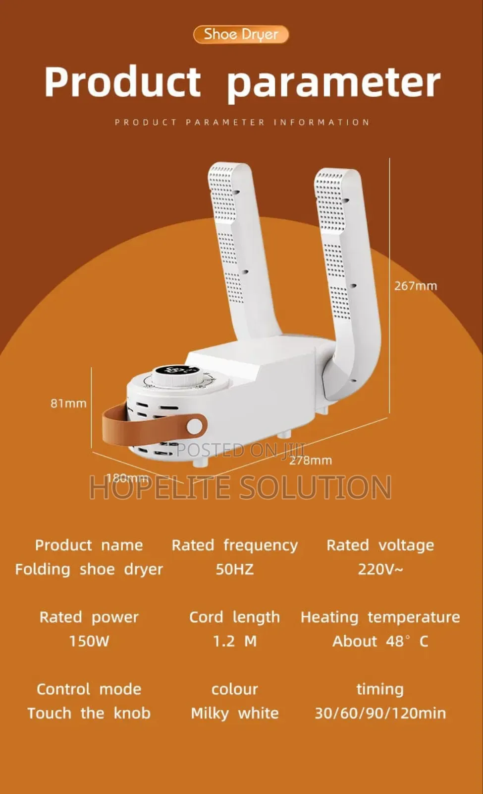 Foldable Electric Shoe Dryer