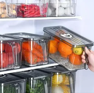 3l Elegant Acrylic Fridge Container With Date Indicator