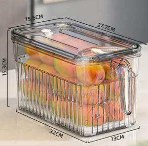 3l Elegant Acrylic Fridge Container With Date Indicator