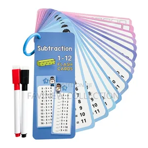 15pcs /Set Math Multiplication Reusable Number Learning Cards