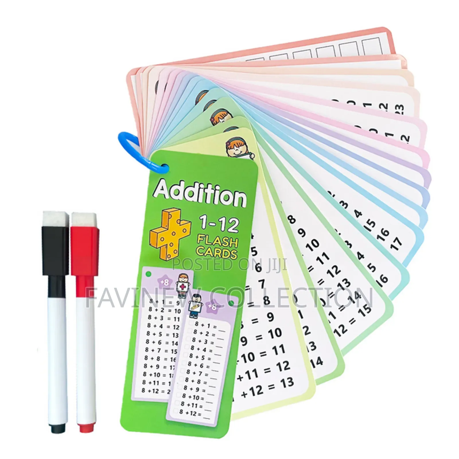 15pcs /Set Math Multiplication Reusable Number Learning Cards