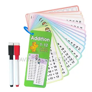 15pcs /Set Math Multiplication Reusable Number Learning Cards