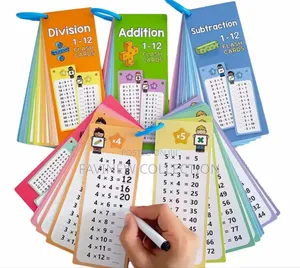 15pcs /Set Math Multiplication Reusable Number Learning Cards