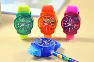 3 In 1 Creative Watch Shape Pencil Sharpener With Eraser And Brush