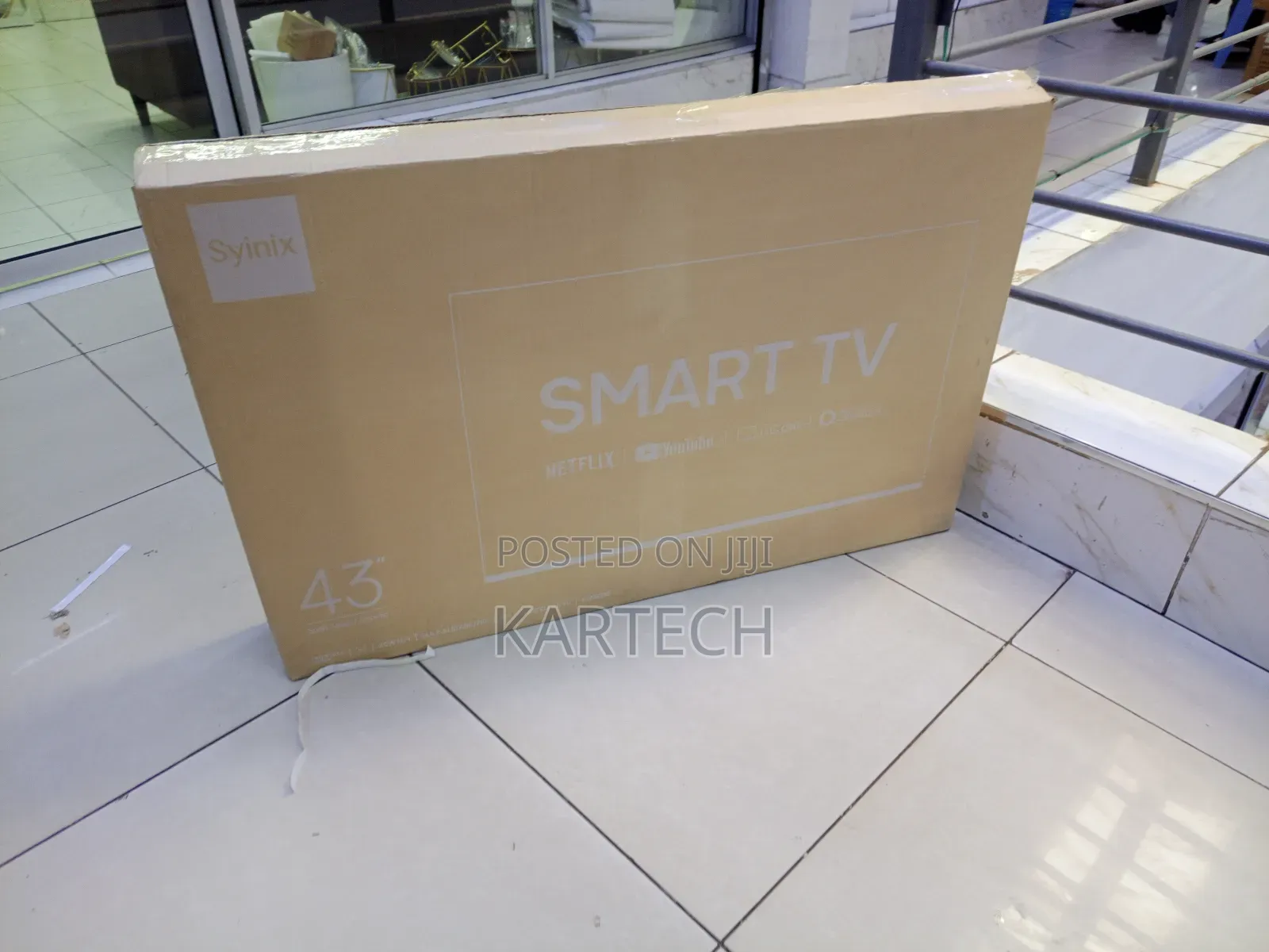 Syinix 43” Smart Led Frameless Tv With Built-in Apps Screen Casting