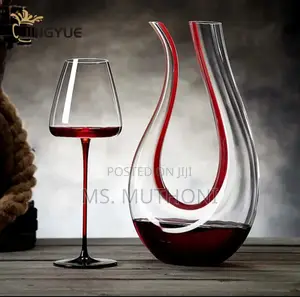 6 PCS 480 Ml Burgundy Red Wine Glass With a Red Stem