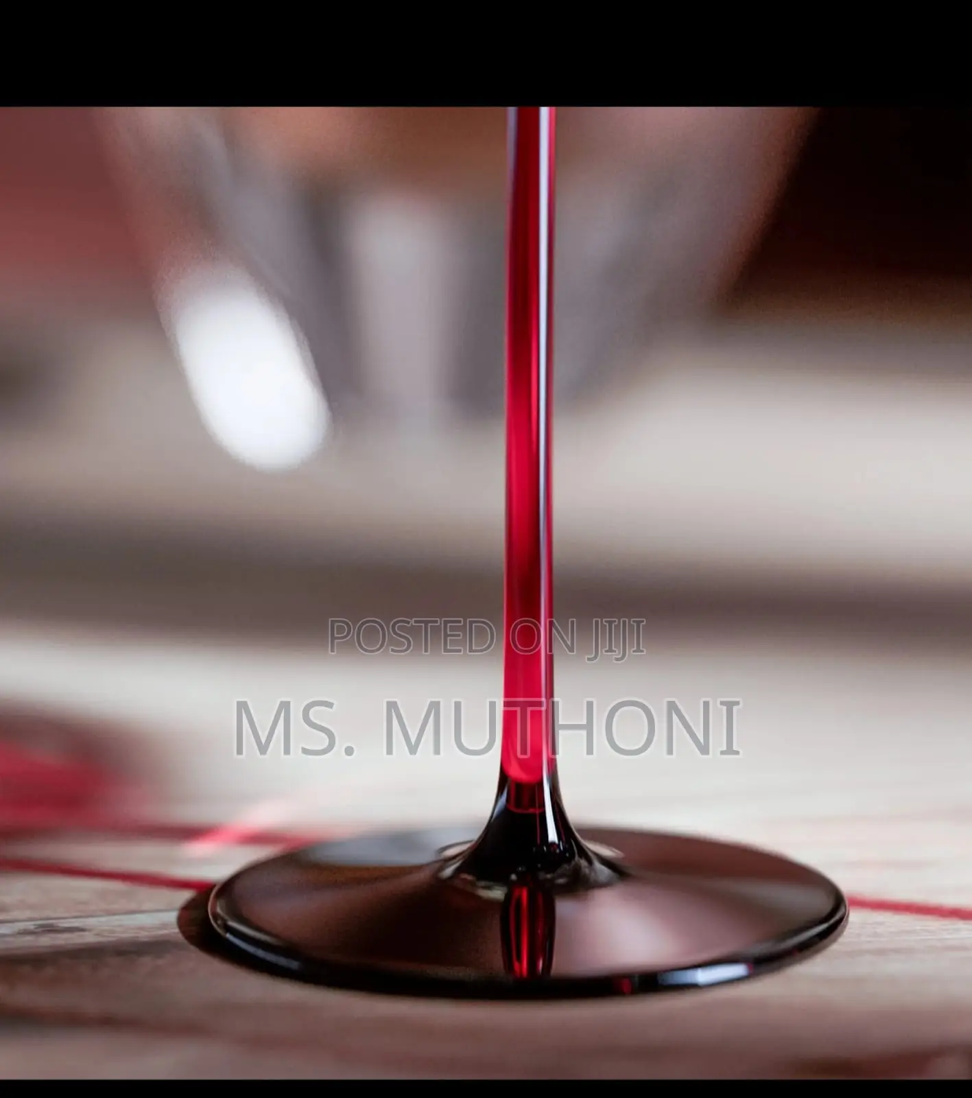 6 PCS 480 Ml Burgundy Red Wine Glass With a Red Stem