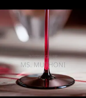 6 PCS 480 Ml Burgundy Red Wine Glass With a Red Stem