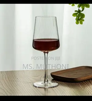 4pcs 530 Ml Ribbed Wine Goblets