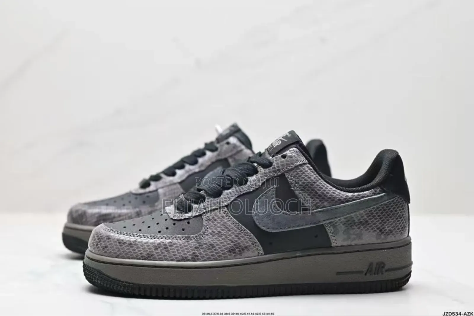 Nike Air Force 1 Low 'Off Noir Snakeskin' Sneaker.