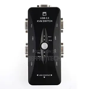 Usb KVM 4 Port Switch KVM Box Adapter W Usb Connector