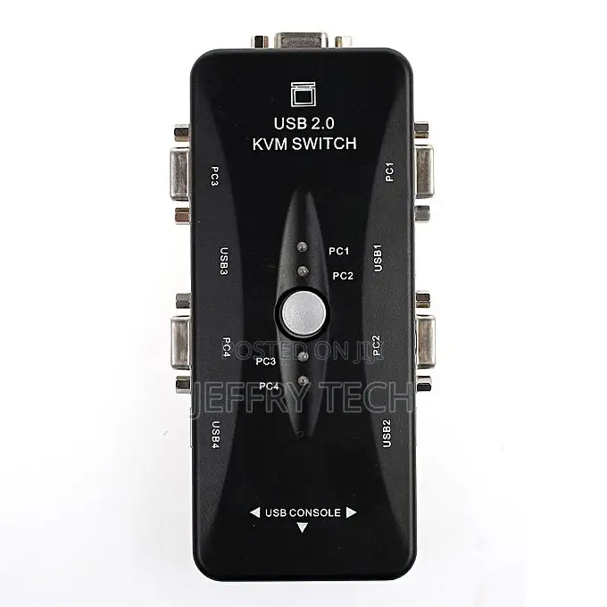 Usb KVM 4 Port Switch KVM Box Adapter W Usb Connector