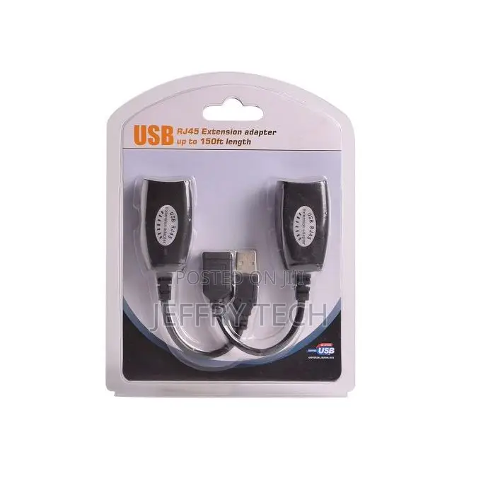 Usb to Rj45 Extension Adapter With Receiver and Transmitter