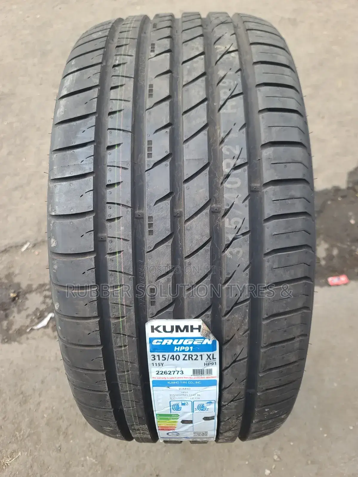 315 /40 R21 Kumho Tyres 115y X/L Crugen Hp91 Made in Korea