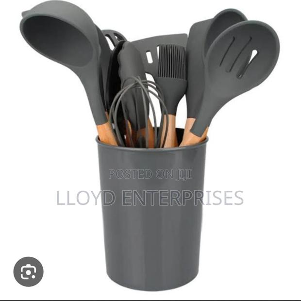 Grey Silicone Spoons