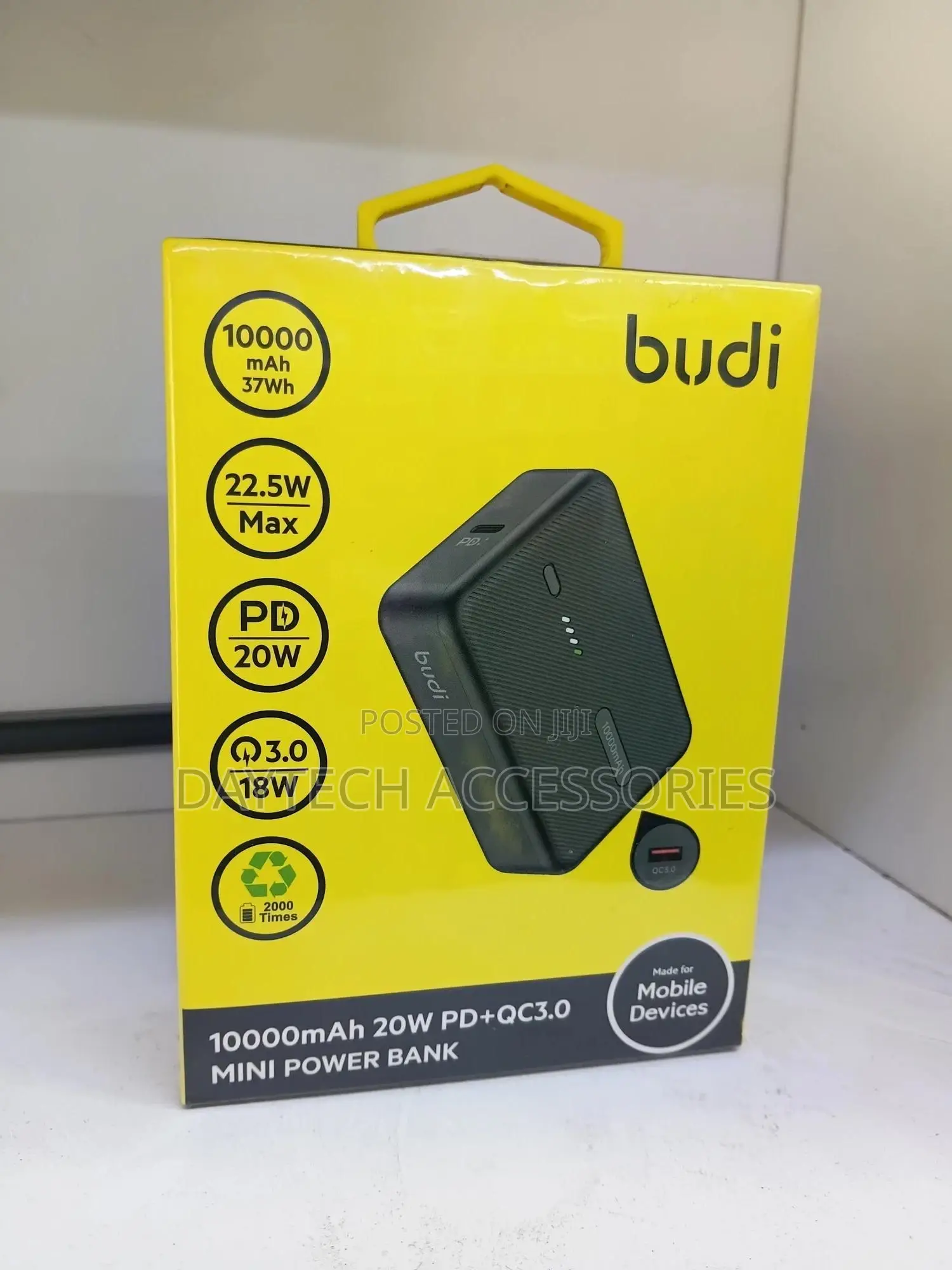 Budi Mini 10,000 Mah Pocket Size Power Bank.