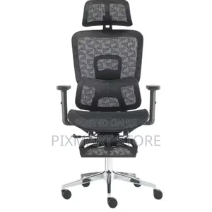 Ergonomic Mesh Office Chair With Adjustable Headrest Footrest