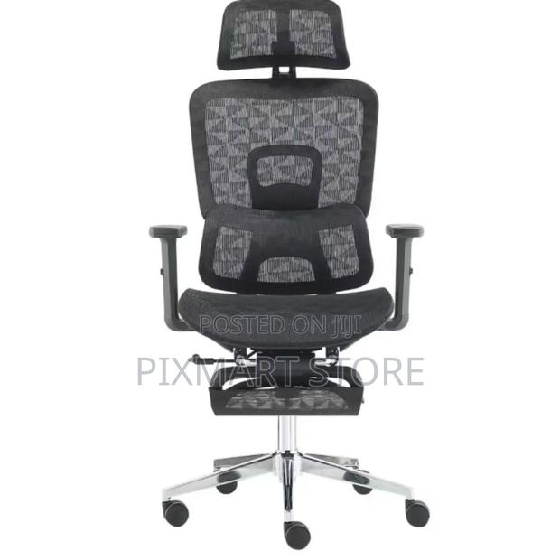 Ergonomic Mesh Office Chair With Adjustable Headrest Footrest