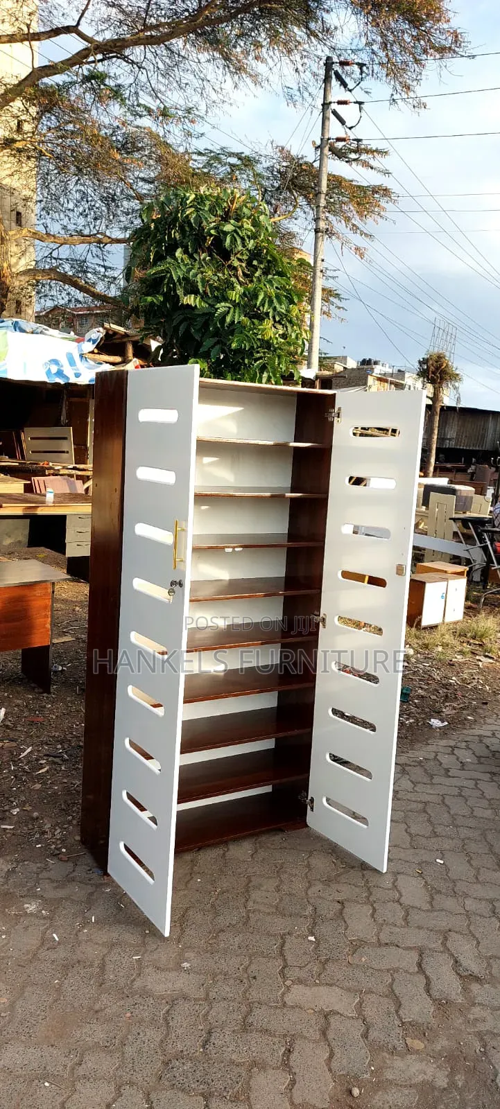 Compact 2-Door Shoe Cabinet