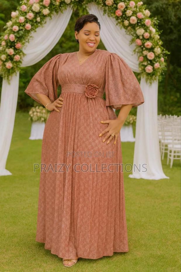 Elegant Pleated Maxi Dress - main view