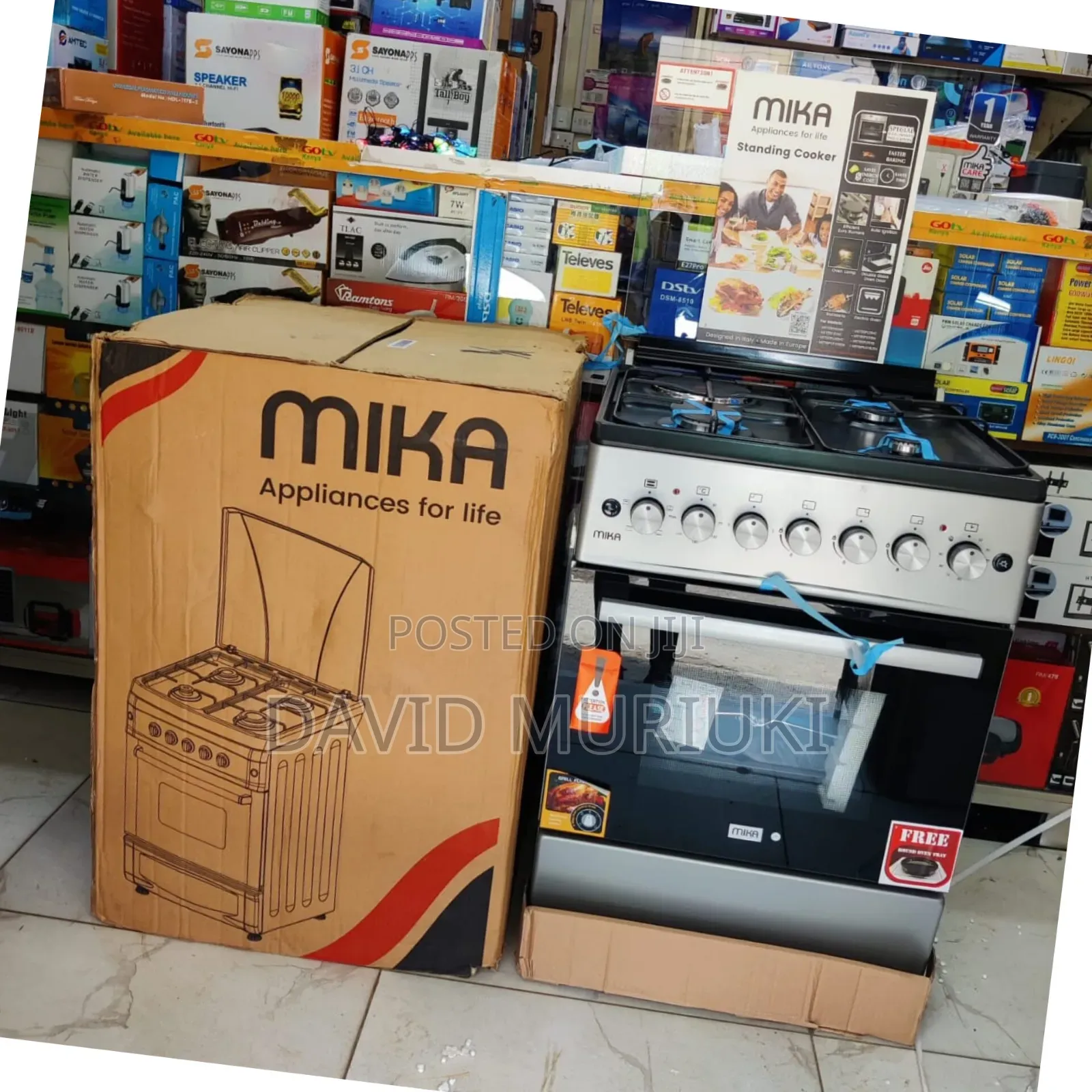 Mika Standing Cooker 3 Gas + 1 Electric 58cm*58cm