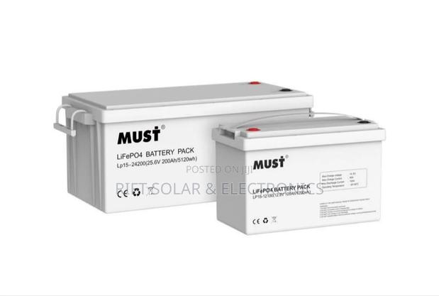Must 100ah - 12v (1280wh) Lithium Ion Solar Battery 5 Years Warranty