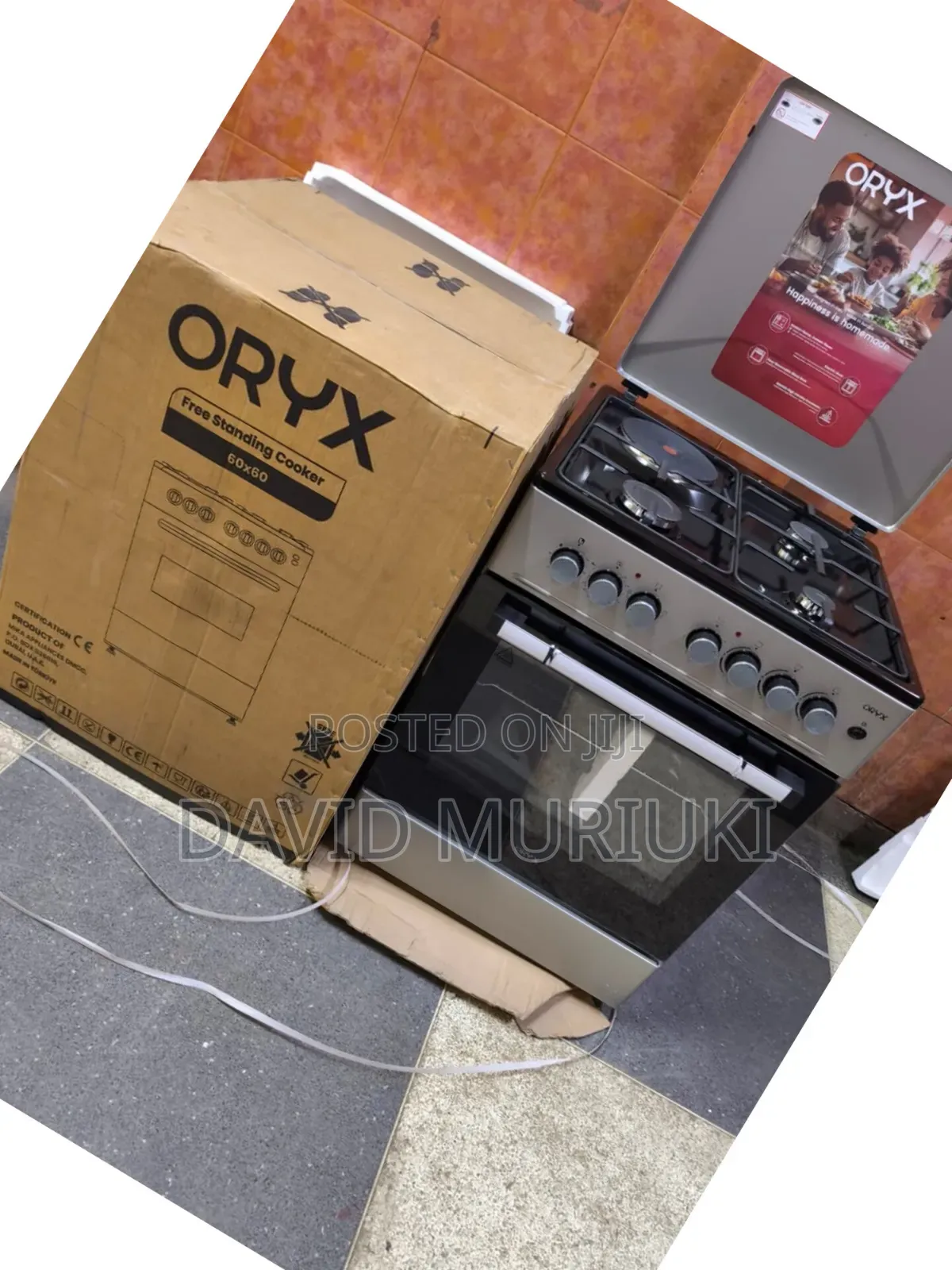 Oryx Standing Cooker, 60cm X 60cm, 3 Gas Pool Jet Burners