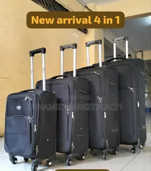 4-Piece Premium Soft-Shell Suitcase Set