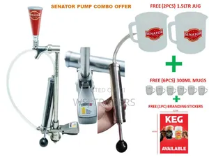 Senator Beer Keg Pump Combo Offer (1 Pump+ 2jugs+ 6mugs+1 Keg Sticker