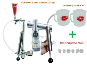 1 Senator Keg Pumps +6 Mugs + 2 Senator Measure Jugs