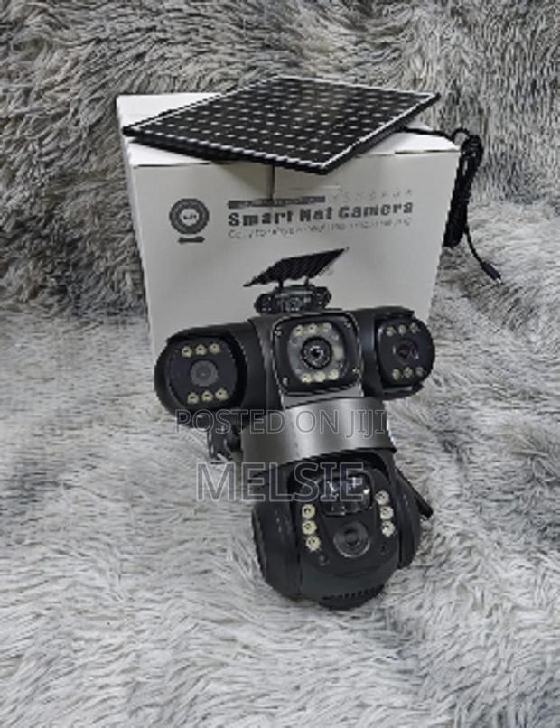4g Triple Lens Solar CCTV Camera With Ultra-Clear 6mp Video Quality .
