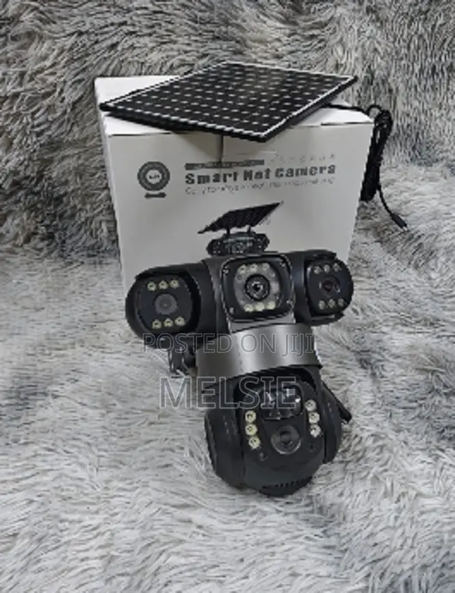 4g Triple Lens Solar CCTV Camera With Ultra-Clear 6mp Video Quality .