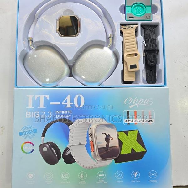 It40 Smart Watch With Headphones, 4 Straps and Bluetooth Speaker