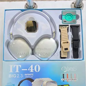 It40 Smart Watch With Headphones, 4 Straps and Bluetooth Speaker