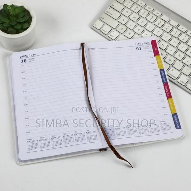 2026 Diary A5 Premium Pu Leather Daily Planner White Journal Calendar - thumbnail 6