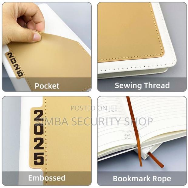 2026 Diary A5 Premium Pu Leather Daily Planner White Journal Calendar - thumbnail 7