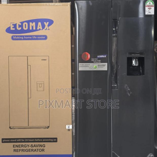 Ecomax 454l Frost-Free Side-by-Side Refrigerator – Dark Silver - main view