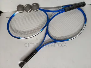 A Pair Of Long Tennis Rackets With 3 Tennis Balls And  Free Bag